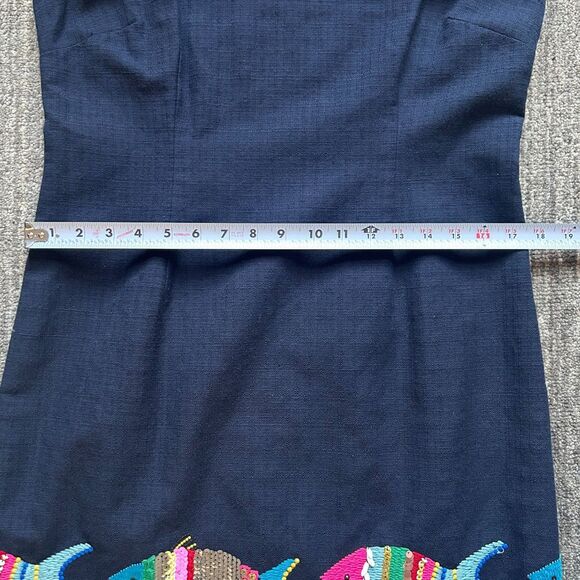 Talbots Navy Blue Sequin Fish Dress, Size 10 P, NWT - Picture 8 of 10